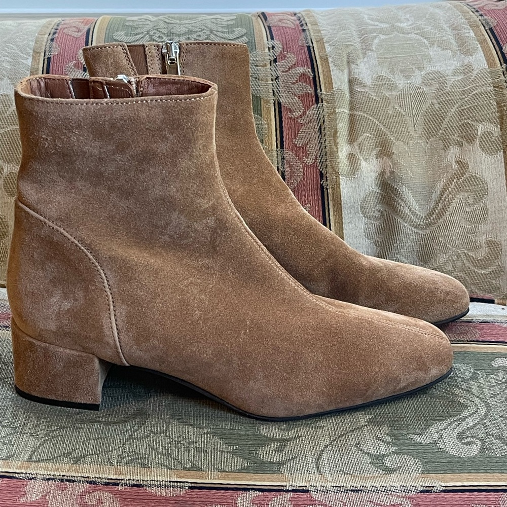 Aquatalia Tan Suede Ankle Boots